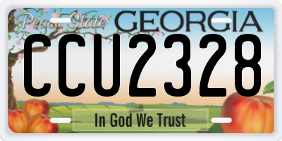 GA license plate CCU2328