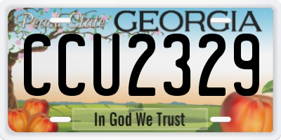 GA license plate CCU2329