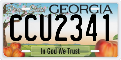 GA license plate CCU2341