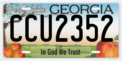 GA license plate CCU2352