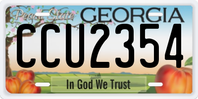 GA license plate CCU2354