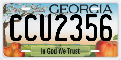 GA license plate CCU2356