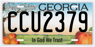 GA license plate CCU2379