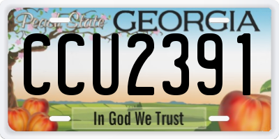 GA license plate CCU2391