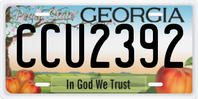 GA license plate CCU2392