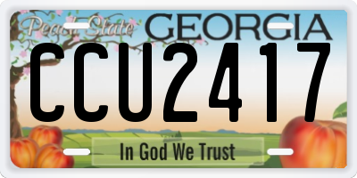 GA license plate CCU2417