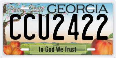 GA license plate CCU2422