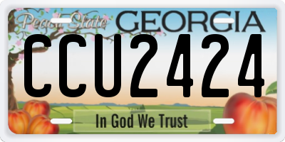 GA license plate CCU2424