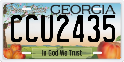 GA license plate CCU2435