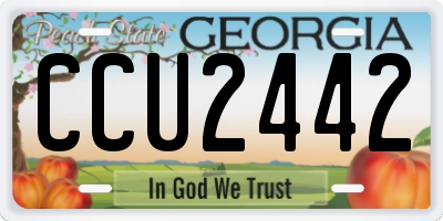 GA license plate CCU2442