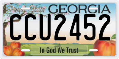 GA license plate CCU2452