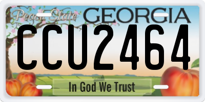 GA license plate CCU2464