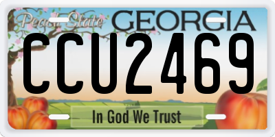 GA license plate CCU2469