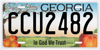 GA license plate CCU2482
