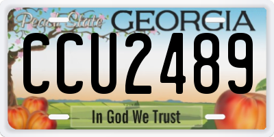 GA license plate CCU2489
