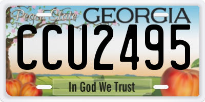 GA license plate CCU2495