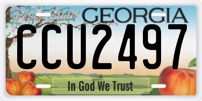 GA license plate CCU2497