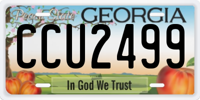 GA license plate CCU2499