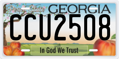 GA license plate CCU2508