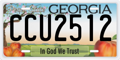 GA license plate CCU2512