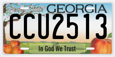 GA license plate CCU2513