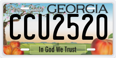 GA license plate CCU2520