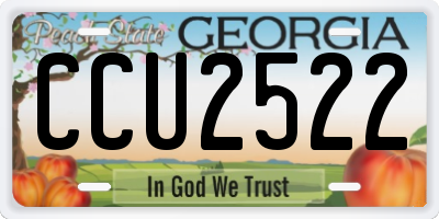 GA license plate CCU2522