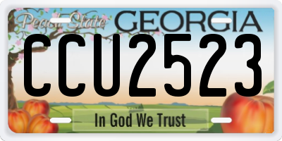 GA license plate CCU2523