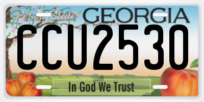 GA license plate CCU2530