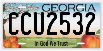 GA license plate CCU2532