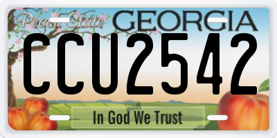 GA license plate CCU2542