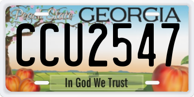GA license plate CCU2547