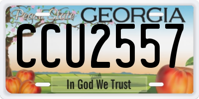 GA license plate CCU2557