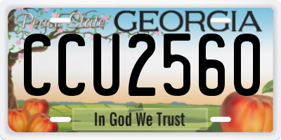 GA license plate CCU2560