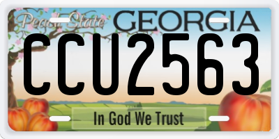 GA license plate CCU2563