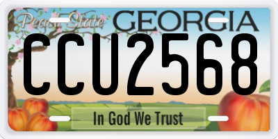 GA license plate CCU2568