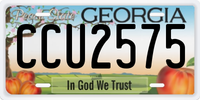 GA license plate CCU2575