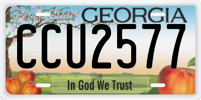 GA license plate CCU2577