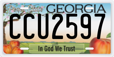 GA license plate CCU2597