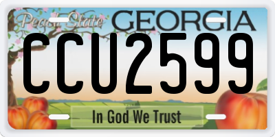 GA license plate CCU2599