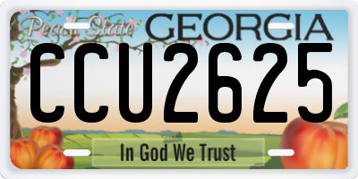 GA license plate CCU2625