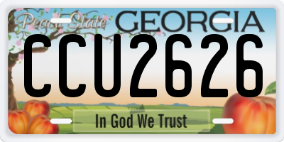 GA license plate CCU2626