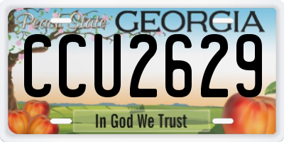 GA license plate CCU2629