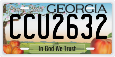GA license plate CCU2632