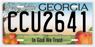 GA license plate CCU2641
