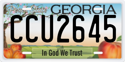 GA license plate CCU2645