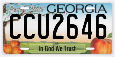 GA license plate CCU2646