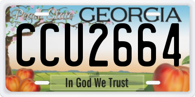 GA license plate CCU2664