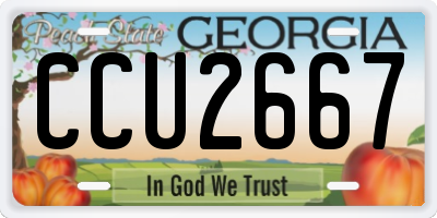 GA license plate CCU2667