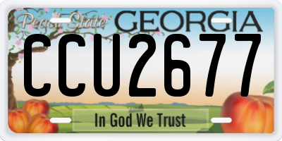 GA license plate CCU2677